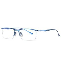 HCHES Blockierende Brille Männer Metallrahmen Frauen Randlose Brillen Brillen,2,Einheitsgröße von HCHES