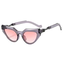 HCHES Cat Eye Sonnenbrille Damen Vintage Damen Sonnenbrille UV400 Brillen,GRAU,Einheitsgröße von HCHES