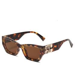HCHES Cat-Eye-Sonnenbrille für Damen und Herren, quadratische Sonnenbrille, lässige Damenbrille, UV400, C2, Einheitsgröße von HCHES