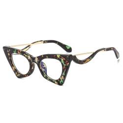 HCHES Retro-Cat-Eye-Brillenfassungen für Damen, klare Gläser, Brillengestell für Damen, 3, Einheitsgröße von HCHES