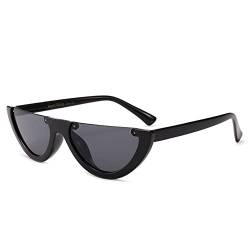 Retro Halbrand-Sonnenbrille für Damen Halbrand-Sonnenbrille für Herren Retro Leopardenmuster Herren-Damenmode-Brille,1,Einheitsgröße von HCHES