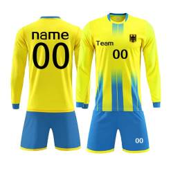 HDSD Fußball Trikot Kinder Erwachsene Set Benutzerdefiniertes Name Nummer Team für Fußball Set von HDSD