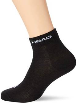 HEAD 5 Pairs Unisex Quarter Sport Socks Black 6-8 (39-42) von HEAD