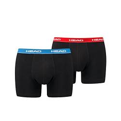 HEAD Herren Basic Boxers Boxer-Shorts, Rot/Blau, XL (2er Pack) von HEAD