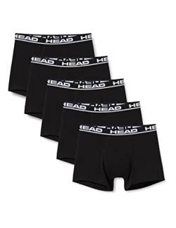 HEAD Herren Basic Boxers Boxer Shorts (5er Pack), Schwarz, M von HEAD