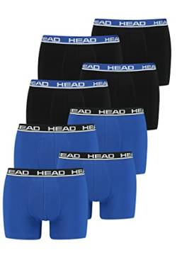 HEAD Herren Boxer Boxershort Unterhose 8er Multi-Pack, 841001001, Farbe:Black Blue/Blue Black, Bekleidungsgröße:S von HEAD