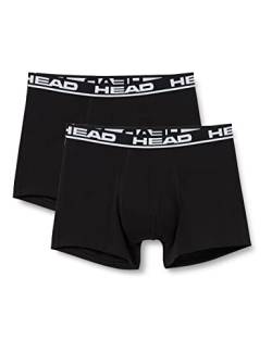 HEAD Herren Boxer Unterwäsche, Schwarz, L (2er Pack) von HEAD