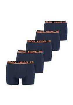 HEAD Herren Men's Basic Boxers Boxer Shorts 5 er Pack, Farbe:003 - Blue/Orange, Bekleidungsgröße:XXL von HEAD