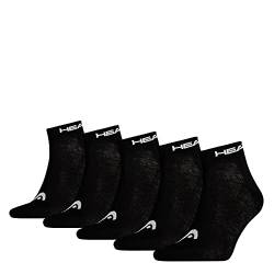 HEAD Unisex Quarter Socken, Schwarz, 39-42 EU von HEAD