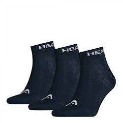 HEAD Unisex Quarter Sportsocken 18er Pack, Größe:43-46;Farbe:Navy (321) von HEAD