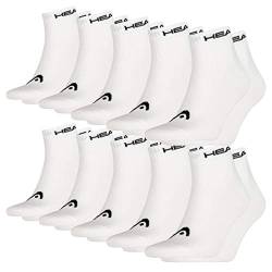 HEAD Unisex Sokken Quarter Socken, Weiß, 43-46 EU von HEAD