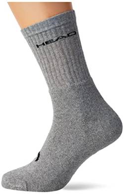 Head Unisex Crew Socken, Grau, 43/46 (3er Pack) von HEAD