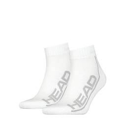 Head Unisex Quarter Socken, Weiß, 39/42 (2er Pack) von HEAD
