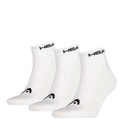 Head Unisex Quarter Socken, Weiß, 39/42 (3er Pack) von HEAD