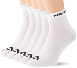 Head Unisex Quarter Socken, Weiß/Schwarz, 39/42 (9er Pack) von HEAD