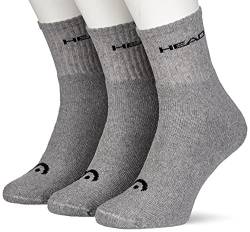 Head Unisex Short Socken, Grau, 35/38 (3er Pack) von HEAD