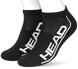 Head Unisex Sneaker Socken, Schwarz, 35/38 (2er Pack) von HEAD