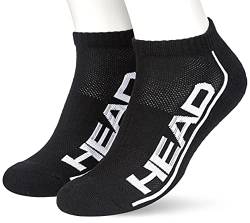 Head Unisex Sneaker Socken, Schwarz, 39/42 (2er Pack) von HEAD