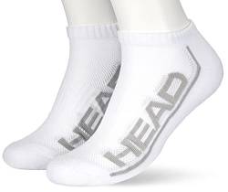 Head Unisex Sneaker Socken, Weiß, 35/38 (2er Pack) von HEAD