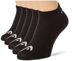 Head Unisex Sneaker Socken, Weiß/Schwarz, 43/46 (9er Pack) von HEAD
