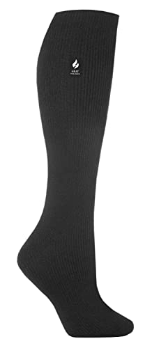 HEAT HOLDERS - 1 paar damen extra lang winter warm kniestrümpfe/thermosocken für gummistiefel (37-42 eur, Schwarz) von HEAT HOLDERS