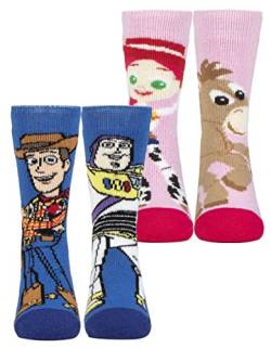 HEAT HOLDERS 2er Pack Kinder Toy Story Socken Lite | Neuheit Warme Lustige Disney Thermosocken für Jungen (27-30, Spielzeuggeschichte) von HEAT HOLDERS