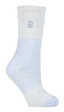 HEAT HOLDERS - Damen Extra Warm Innen Flauschig Thermosocken für Geschenk | Socken für Winter (37-42, Pulverblau/Silber (Catania)) von HEAT HOLDERS