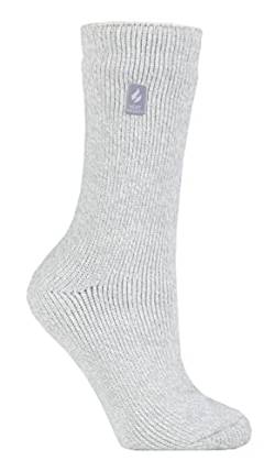 HEAT HOLDERS - Damen Extra Warm Innen Flauschig Thermosocken für Geschenk | Socken für Winter (37-42, Silber-Grau) von HEAT HOLDERS