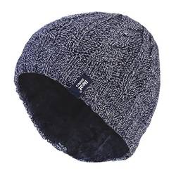 HEAT HOLDERS - Damen Mütze mit Fleecefutter für Winter und Herbst | Strick Beanie mit Warm Fleece (Einheitsgröße, Blau) von HEAT HOLDERS