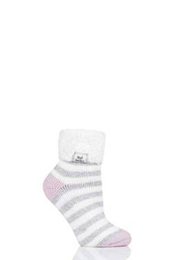 HEAT HOLDERS Damen Schlafen Manschette umdrehen Socken Packung mit 1 (Sahne, 37-42) von HEAT HOLDERS