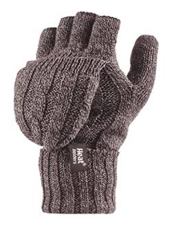 HEAT HOLDERS - Damen Thermo Fingerlose Handschuhe mit Fäustlinge Kappe | Winter Handschuhe mit Plüsch Fleecefutter (Einheitsgröße, Kitz) von HEAT HOLDERS