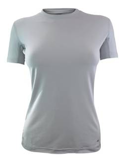 HEAT HOLDERS Damen Thermo T Shirt Kurzarm Warm Outdoor Unterwäsche, Innenfleece Weich Winter Unterhemd (S, Grau) von HEAT HOLDERS