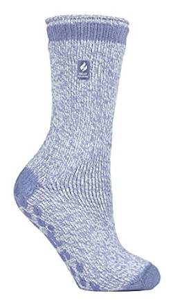 HEAT HOLDERS Damen Warm Stoppersocken Rutschfest Antirutschsohle Kuschelig Thermosocken Antirutsch für Winter (37-42, Denim (Florenz)) von HEAT HOLDERS