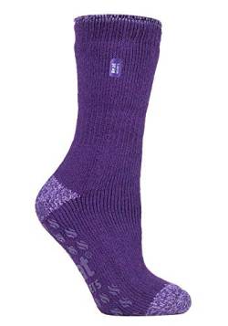 HEAT HOLDERS - Damen Warme Anti Rutsch Stopper Thermo Socken mit ABS Sohle 2.3 TOG (37-42 EU, Purple (Juniper)) von HEAT HOLDERS