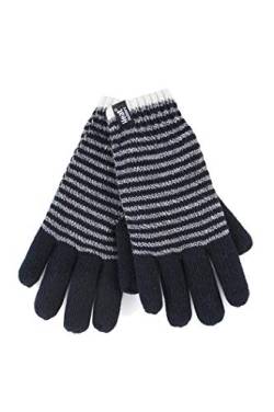 HEAT HOLDERS - Damen Winter Fleece Strick Elegant Norwegermuster Handschuhe (M/L, Black (Oslo)) von HEAT HOLDERS