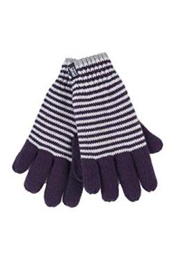 HEAT HOLDERS - Damen Winter Fleece Strick Elegant Norwegermuster Handschuhe (M/L, Purple (Oslo)) von HEAT HOLDERS