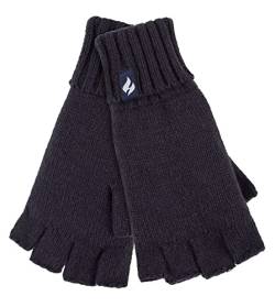 HEAT HOLDERS Handschuhe Fingerlos Damen Warm für Winter Bunt Thermo Handschuhe Ohne Finger mit Fleece Gefüttert (Einheitsgröße, Navy Solid) von HEAT HOLDERS