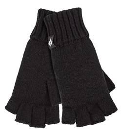 HEAT HOLDERS Handschuhe Fingerlos Damen Warm für Winter Bunt Thermo Handschuhe Ohne Finger mit Fleece Gefüttert (Einheitsgröße, Schwarz) von HEAT HOLDERS