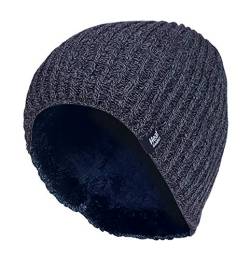 HEAT HOLDERS - Herren Outdoor Winter Warm Beanie Strick Mütze mit Gefüttert (One Size, Navy (Halden)) von HEAT HOLDERS