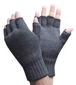 HEAT HOLDERS - Herren Thermisch Winter Outdoor Fleece Fingerlose Handschuhe in 2 Farben (Mens fingerless) (Grau 2) von HEAT HOLDERS