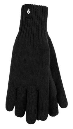 HEAT HOLDERS - Herren Warm Outdoor Handschuhe für Winter | Handschuhe mit Fleece Gefüttert Insulation (M-L, Schwarz) von HEAT HOLDERS