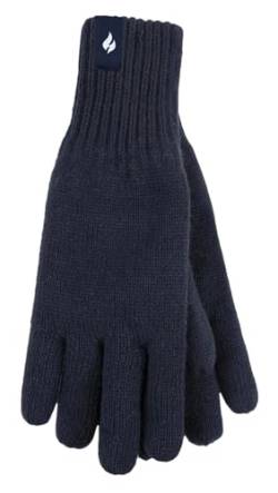 HEAT HOLDERS - Herren Warm Outdoor Handschuhe für Winter | Handschuhe mit Fleece Gefüttert Insulation (S-M, Marine) von HEAT HOLDERS