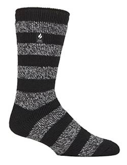 HEAT HOLDERS - Herren Winter Extra Warm Thermosocken für Geschenk | Innenfleece Socken (39-45, Schwarz/Dunkelgrau (Palmero)) von HEAT HOLDERS