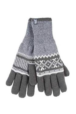 HEAT HOLDERS - Herren Winter Fleece Strick Elegant Gestreift Handschuhe (Gray (Karlstad), S/M) von HEAT HOLDERS