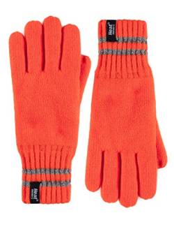 HEAT HOLDERS Herren Winter Warm Hi Vis Reflektierend Thermo Handschuhe in Orange Gelb und Schwarz (L-XL, Hi-Vis Orange) von HEAT HOLDERS