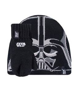 HEAT HOLDERS - Jungen Winter Thermo Fleece Mütze und Handschuhe/Fäustlinge (3-6 Jahre, Darth Vader) von HEAT HOLDERS