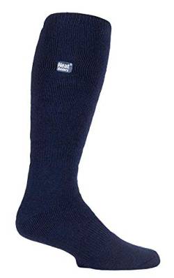 HEAT HOLDERS LITE - Herren Dünn Lang Extra Warm Thermosocken Kniestrümpfe für Stiefel (39-45 EU, Navy blau) von HEAT HOLDERS