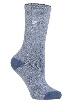 HEAT HOLDERS Lite - Damen Warme Winter Dünn Thermosocken in 4 Farben 37-42 eur (37-42, Denim/Creme) von HEAT HOLDERS