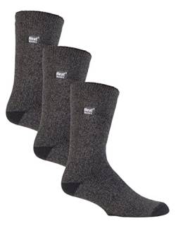 HEAT HOLDERS Lite - Herren 3er Pack Thermosocken für Winter | Socken mit Innenfleece (39-45, Holzkohle) von HEAT HOLDERS