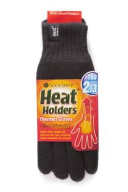HEAT HOLDERS Neu! Mens Wärmehalter Weaver Thermal Insulated Handschuhe (Large/Extra Large, Plain Black) von HEAT HOLDERS